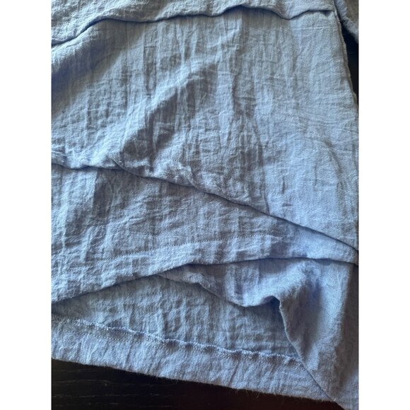 Habitat Womens Blue Asymmetrical Top M Lagenlook Minimalist  Summer - Picture 3 of 6